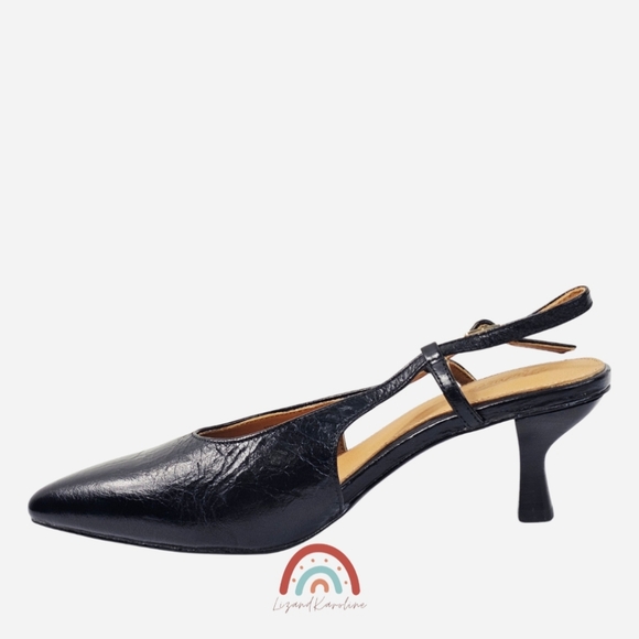 New! Madewell The Debbie Slingback Leather Pump Heels - Picture 8 of 14